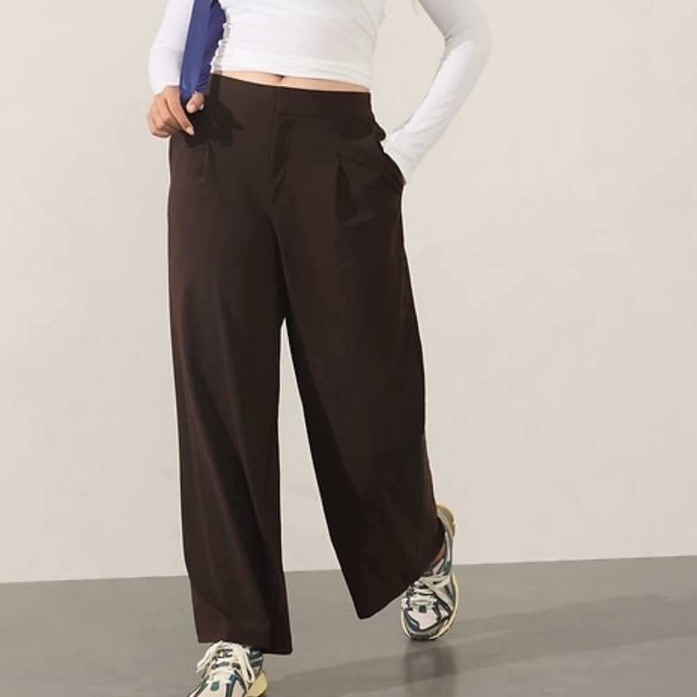 Athleta Truffle Brown wide pinnacle Women's Pants - Picture 2 of 7